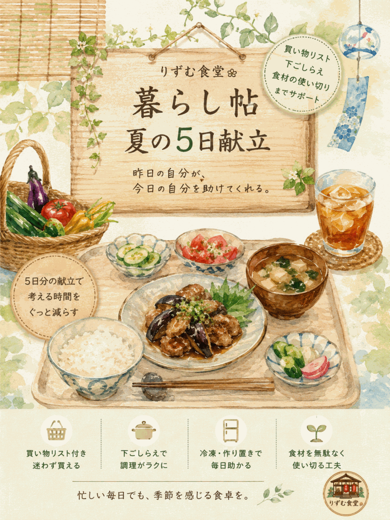りずむ食堂 暮らし帖｜夏の5日献立