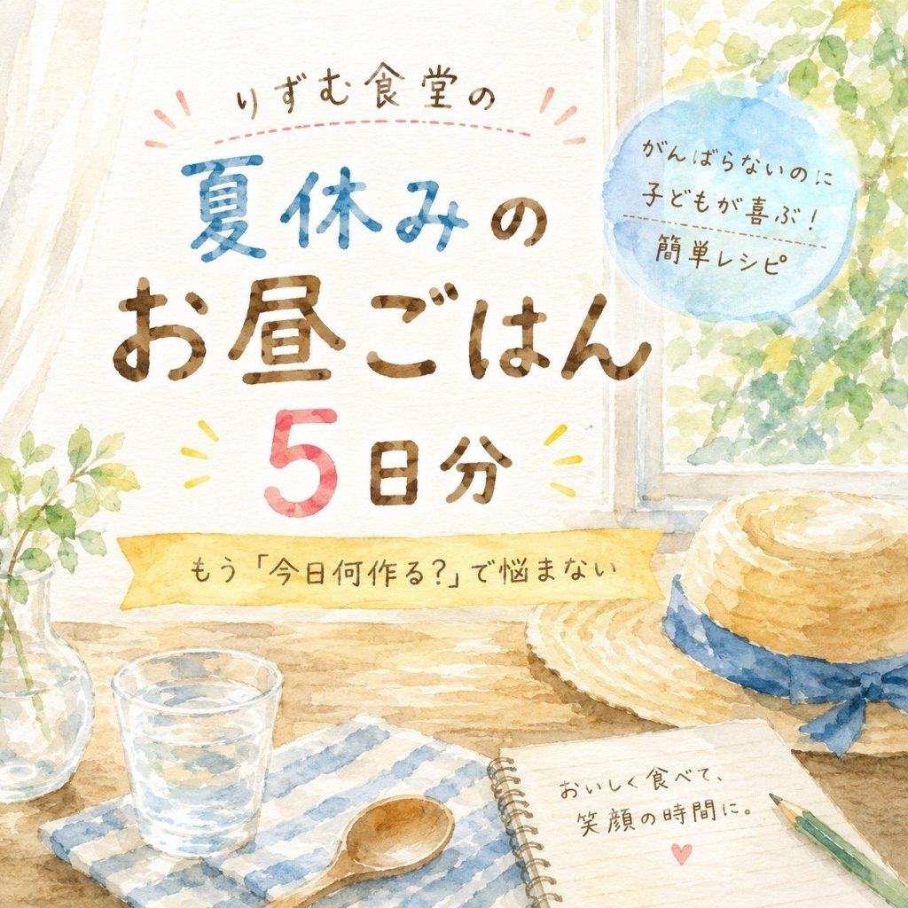 夏休みの昼ごはん献立5日分